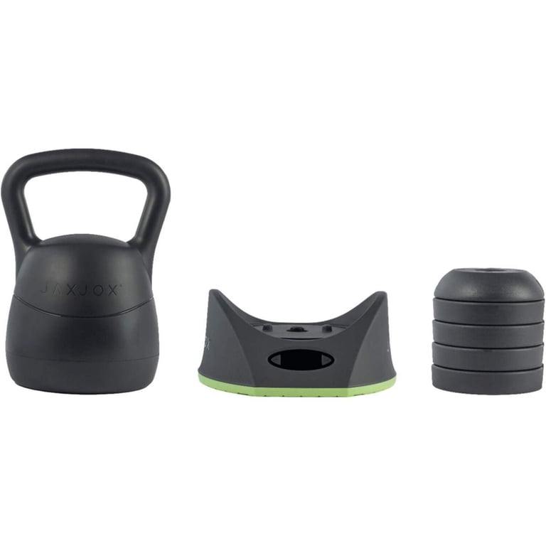 JAXJOX Adjustable Kettlebell 12-42lbs with One-Touch Adjustability