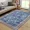 Blue, variant on Hasoo Washable Living Room Area Rug 5x7 Modern Floral Non-Slip Soft Low Pile Indoor Green/Brown Carpet