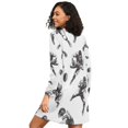 thumbnail image 2 of FORMRS Womens Long Sleeve Nightgowns Crew Neck Sleep Shirt Soft Pajamas Sizes S-3XL, Football Player Pattern, 2 of 8
