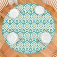 thumbnail image 2 of Boho Floral Elastic Tablecover for 38-42 Inch Round Tables 44 Inch Diameter Wrinkle Free Material Restaurant Home, 2 of 7