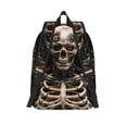 thumbnail image 2 of Lsque Cyber Skeleton With Tattoos Pattern Canvas Daypack, Durable Backpack, High-quality Versatile Backpack,Vintage Compact Backpack-Small, 2 of 6