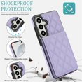 thumbnail image 6 of For Samsung Galaxy A37 5G / A36 5G RFID Blocking Protective Purse Wallet Case Magnetic Flip Cover Multi-Card Slots Pocket With Detachable Shoulder Strap,Purple,For Galaxy A37 5G/A36 5G, 6 of 7