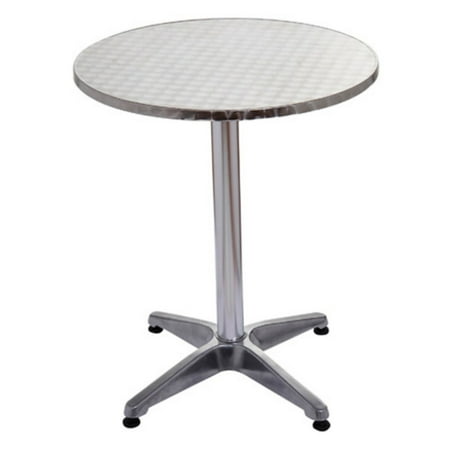 - HomCom 24 in. Round Top Adjustable Indoor Outdoor Bistro Bar Table