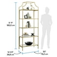 thumbnail image 6 of Sauder International Lux 5 Shelf Metal Bookcase in Satin Gold, 6 of 12