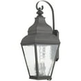 thumbnail image 2 of 13.75 inch 4 Light VPW Outdoor Wall Lantern Pendant Lighting Fixture with Clear Water Glass Shade backed with Hand Crafted Solid Brass material for patio, front porch, entryway and more, 2 of 6