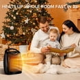 thumbnail image 7 of Electactic Compact 1500W/750W Space Heater with Thermostat - ETL Certified Ceramic Portable Heater Fan, Ideal for Home/Dorm/Office/Kitchen, Black, 7 of 7