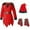 Red, variant on 3-Piece Christmas Set for Kids Festive Santa Helper Sequin Dress with Hat and Stockings Holiday Party Outfit Kids Girls Clothes Stylish Clothing Sets 2 Piece Outfits
