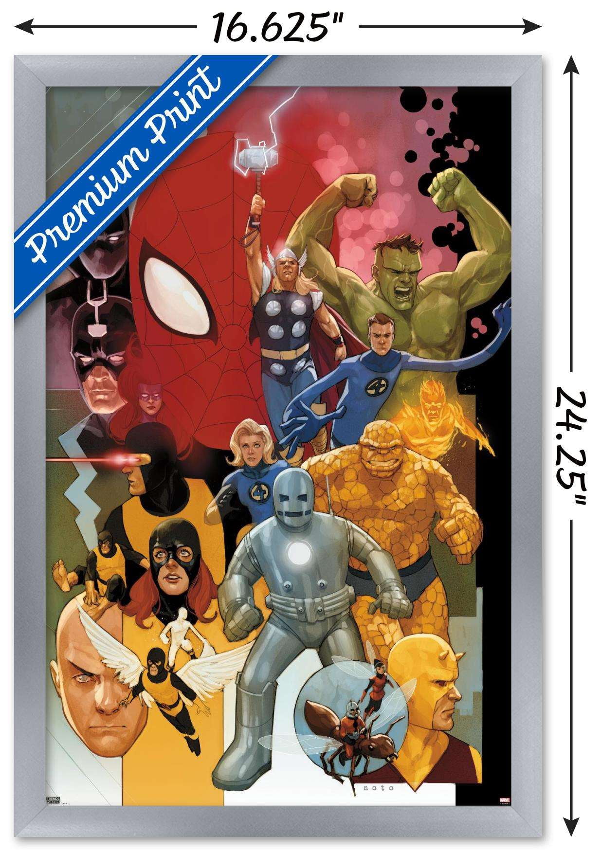 Marvel Comics - Marvel Universe - Noto Wall Poster, 14.725" x 22.375", Framed
