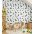 thumbnail image 4 of S4Sassy Cartoon Giraffe Wallpaper - White Wall Covering, 25" X 360" Self-Adhesive Plain Vinyl Wallpaper, Wallwrap, Easy Diy Wall Covering For Kids Bedroom, Kids Room Decor, Playroom, 4 of 9