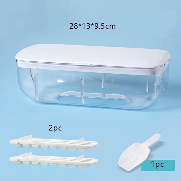 Bandeja de cubitos de hielo de silicona de gran capacidad: molde de hielo flexible for un fácil almacenamiento de hielo y una rápida fabricación de hielo