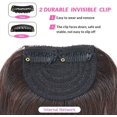 thumbnail image 5 of Flequillo con clip Flequillo lateral grueso Flequillo de cabello humano real Flequillo natural Clip en flequillo lateral Extensiones de cabello con flecos rectos (marrón oscuro, co, 5 of 5