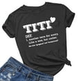 thumbnail image 3 of QIPOPIQ T-Shirt Graphique à Manches Courtes Imprimé Lettres Décontracté Col Rond pour Femmes Été Liquidation, 3 of 4