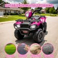 thumbnail image 4 of 24V Kids Ride On ATV Toy, Electric 4 Wheeler Ride on Car for Toddlers Ages 2-4, Dual 55W Motors, 3.11 MPH Max Speed, Bluetooth Music, LED Lights, Spring Suspension, Storage Racks, Pink, 4 of 8