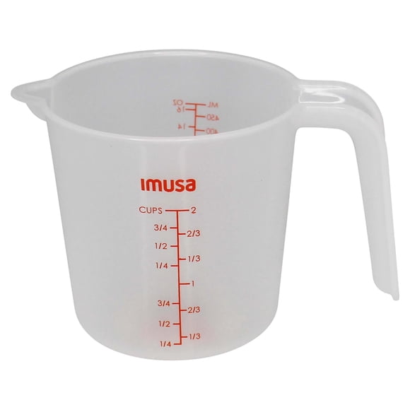 Vaso medidor IMUSA 500 ml/2 tazas de polipropileno transparente
