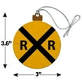 thumbnail image 6 of Railroad Crossing Traffic Sign Train Wood Christmas Tree Holiday Ornament, 6 of 6