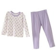 thumbnail image 2 of QSXADF Fall 2 Piece Base Layer Set for Girls Boys Graphic Long Sleeve Loose Floral Casual Thermal Underwears 2 Piece Set Children Clothing Set, 2 of 5