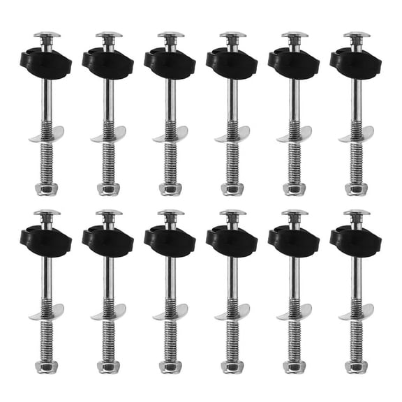 Trampoline Screws Kits, 12Pcs Galvanized Steel Fixing Accessories for Assembly Replacement
