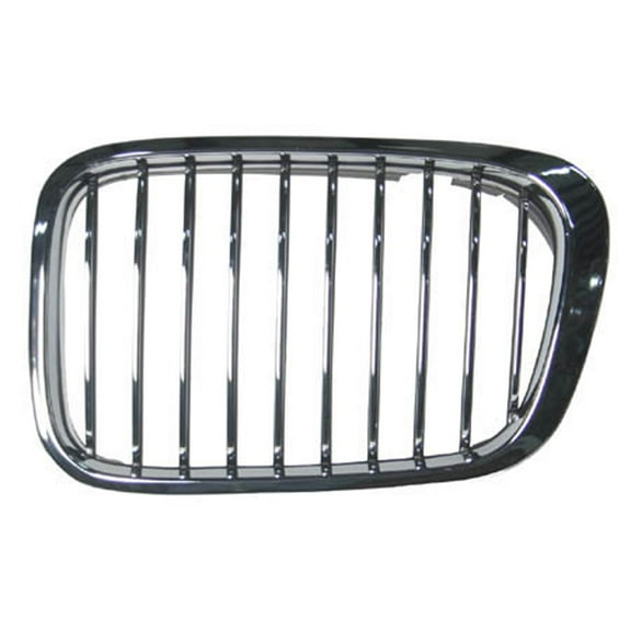 New Aftermarket  Premium Fit Chrome Driver Side Grille 51138208489 fits 1999-2000 BMW 323i Base Sedan 4-Door