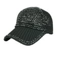thumbnail image 2 of Women's Rhinestone Baseball Cap with Ponytail Hole, Adjustable Crystal Embellished Mesh Hat, Breathable Sparkling Sun Hat for Outdoor Sports and Casual Fashion, 2 of 7