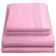 thumbnail image 2 of Olivia Branch 1800 Thread Count Microfiber Bed Sheet Set King - Pink, 2 of 2