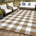thumbnail image 5 of Waterproof Outdoor Rug 5x8ft/8x10ft/9x12ft/10x14ft/9x18ft Plastic Straw Patio Rug Modern Geometric Reversible Rug Indoor Outdoor Rug Small Carpet for Rv Picnic Backyard Deck Porch Beach, 5 of 7