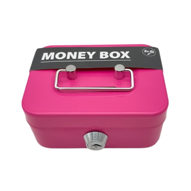 HLONK Durable Sturdy Handles Lockable Security with Coin Slot Money Box Cash Box Coin Saving Box Coin Bank GREEN