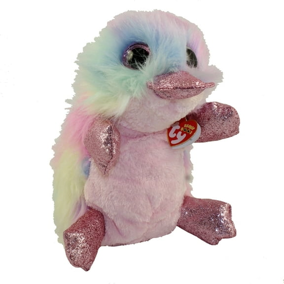 Ty Beanie Boos - Petunia the Platypus – Medium – Glitter Eyes – Medium Size - Stuffed Animal