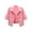 Pink, variant on Haitryli Womens Denim Jacket Crop Style 3/4 Sleeve Button Up Slim Fit Jean Jacket Coat Outwear Dark Blue 5XL