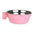thumbnail image 2 of Fzaqwen Hanging Crate Dog Bowl Cage Coop Cups Cat Bowl Easy Removal Stainless Steel Pet pink, 2 of 9
