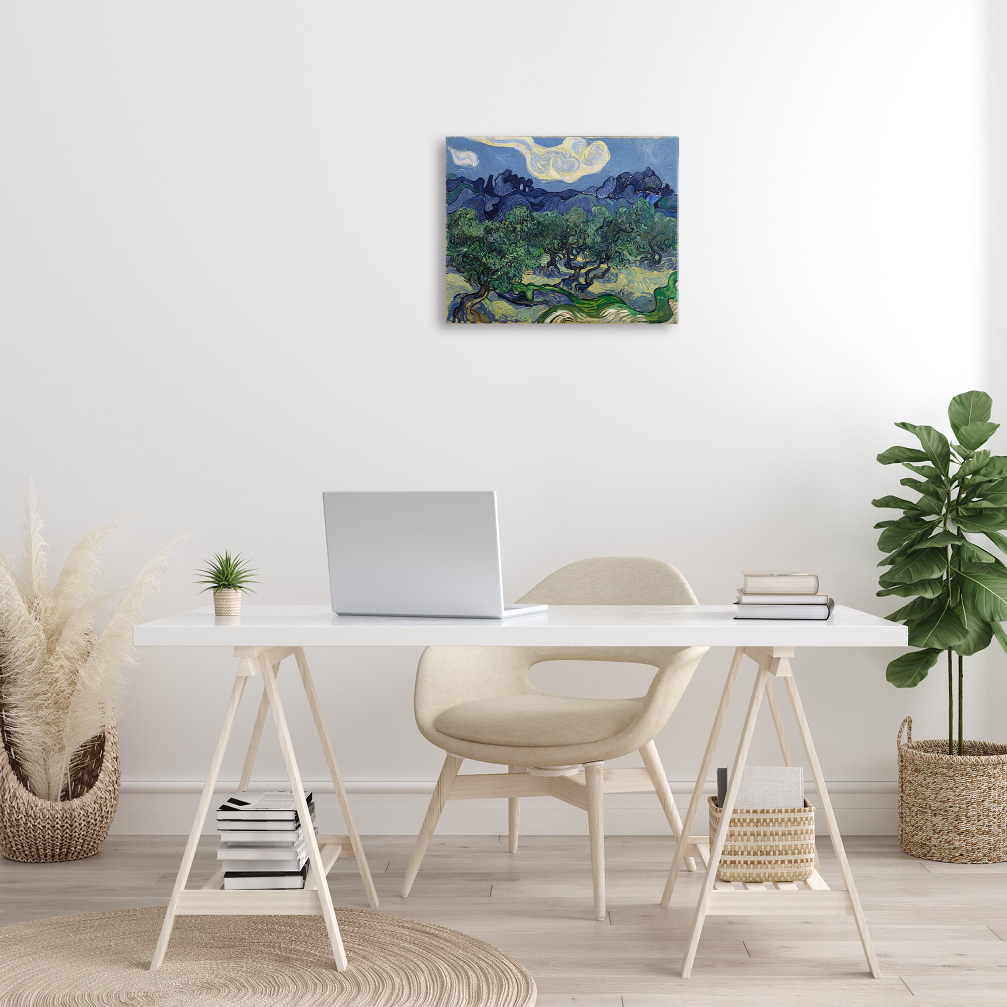 Stupell Industries Van Gogh Olive Trees Landscape Landscape & Nature Painting Wrapped Canvas Art Print Wall Art, 20 x 16
