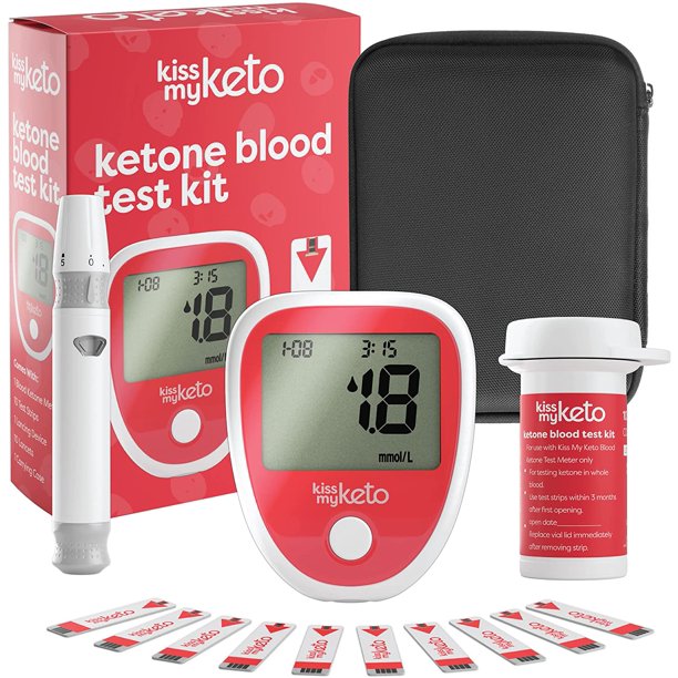Kiss My Keto Blood Ketone Monitor — Complete Starter Kit for Ketosis
