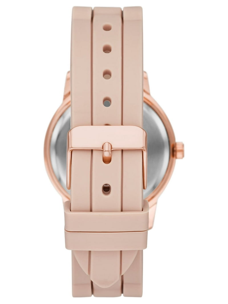 Women\'s New Strap Watch Blush Pink /Rose Gold Patterned Dial Strap Watch | Anne Klein main image 3
