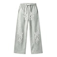 thumbnail image 4 of CONZONE Little Boys Baggy Sweatpants Y2K Graphic Joggers for Boys Drawstring Fall Winter Athletic Trousers with Pockets, 4 of 5