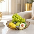 thumbnail image 4 of KGJQ Plastic Fruit Bowl with Gold Trim, Clear Fruit Basket, Modern Decorative Serving Bowl for Kitchen Counter, Dining Room, Coffee Table, 4 of 8
