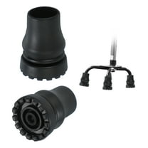 Uxcell Quad Cane Tips, Non-Slip Rubber Walking Cane Accessories Replacement Foot for Standing Stick Women Men Seniors 7/8 Inch