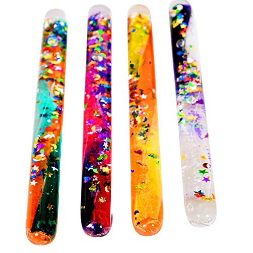 Playlearn Glitter Wand, Magic Wonder Tube 6 Inch Sensory Toy Wonder