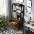 thumbnail image 3 of Frost 2-Drawer and 2-Shelf Wood File Cabinet, Light Hickory, 3 of 9