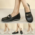 thumbnail image 2 of Womens Sparkly Rhinestones Orthopedic Slip on Penny Loafers Walking Shoes Fashion Casual Arch Support Dress Work Shoes, 2 of 7