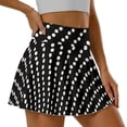thumbnail image 3 of Uorisango Black Polka Dots Tennis Golf Skirts Size L Fashion Golf Athletic Activewear Skorts with Pockets Relaxed Daily Wear for Workout Pickleball Running, 3 of 7
