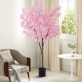 thumbnail image 4 of Costway 6.5 FT 1 PCS Tall Artificial Cherry Blossom Tree with 900 Pink Flowers Cement-filled, 4 of 8