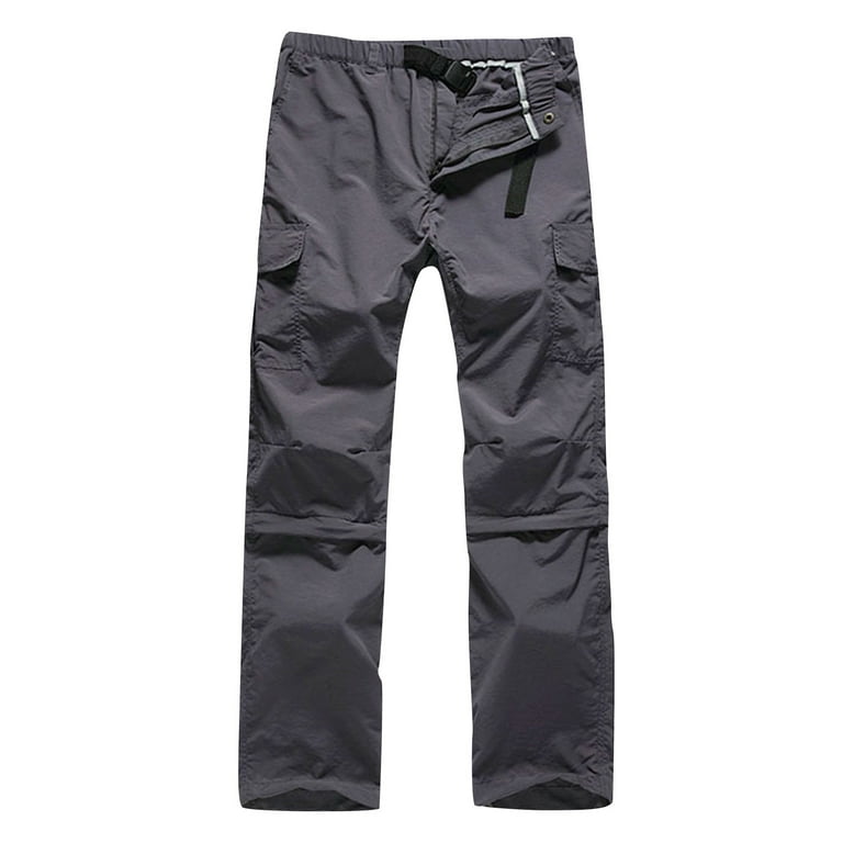Men's Casual Loose Cargo Pants Windproof And Rainproof Outdoor  Mountaineering Pants Elastic Belt Multi Pocket Straight Jogging Pants 