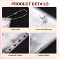 thumbnail image 3 of Uxcell 3 Pack Photocard Holder, 4.5" x 3.1" Photocard Binder Transparent Card Protector Card Sleeves with Chain Fit M5 Cards Organizing Trading, Transparent Flash, 3 of 7
