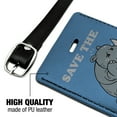 thumbnail image 3 of Save the Curvy Unicorns Rhino Funny Humor Rectangle Leather Luggage Card Suitcase Carry-On ID Tag, 3 of 8