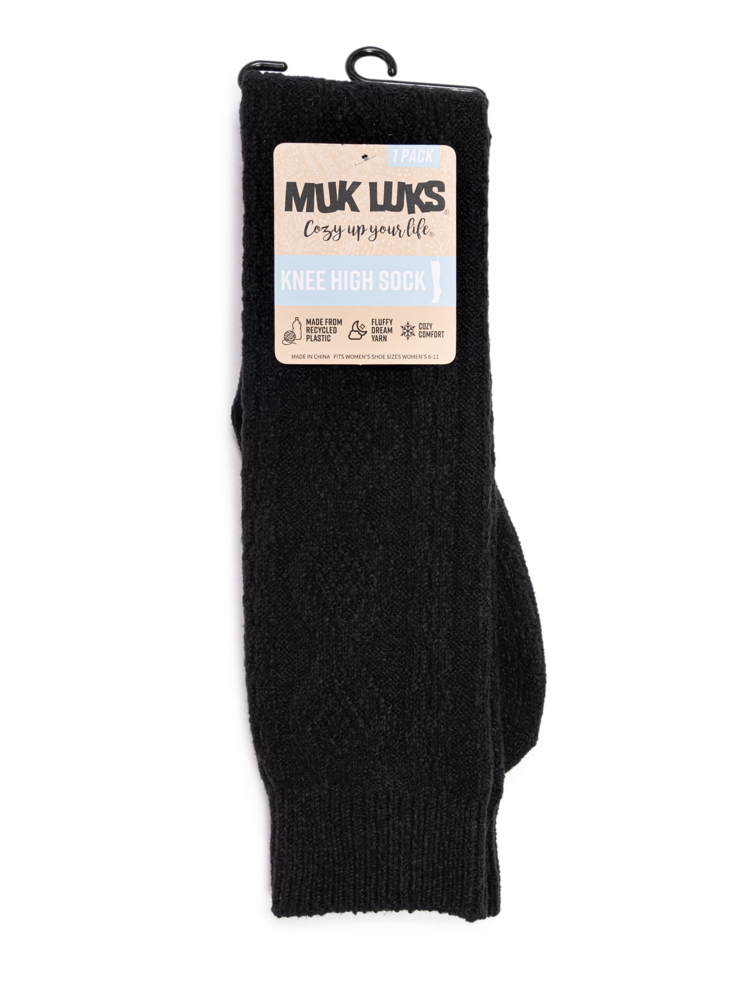 MUK LUKS Women's Fluffy Dream Knee-High Boot Sock, 1-Pack, OSFM