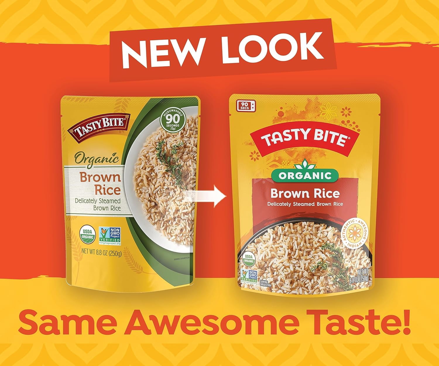 Tasty Bite Organic Brown Rice 8.8 oz Pack of 4