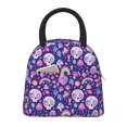 thumbnail image 2 of Haiem Skull mushroom rainbow Printed Lunch Bag Women, Lunch Box Lunch Bag for Women, Small Leakproof Cute Lunch Tote Large Capacity Reusable Insulated Cooler Lunch Container, 2 of 6