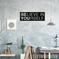 thumbnail image 4 of Craftnamesign Believe In Yourself Metal Wall Art Led Light, Positive Quotes Metal Sign, Room Decor, 4 of 5