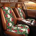thumbnail image 3 of Eheartsgir Christmas Poinsettia Quilted Front Seat Cover, Airbag Compatible Quilted Padded Fabric Car Front Seat Covers 2 Piece Non-Slip Car Seat Covers for Truck, 3 of 7