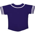 thumbnail image 2 of DIGITMON Kids Baseball Jersey Button Down Premium Two-Striped Sleeve T Shirts Uniform Purple White 9Mo Infants, 2 of 4