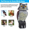 thumbnail image 5 of Fake Owl Decoy 360 Rotating Head Sculptures to Scare Birds Away, Scarecrow Statue Realistic Scary Sounds Pest Crow Bird Repellent for Yard Garden Protector, 5 of 8